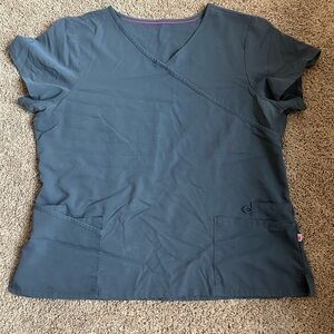 Urbane Gray Scrub Top Size XL